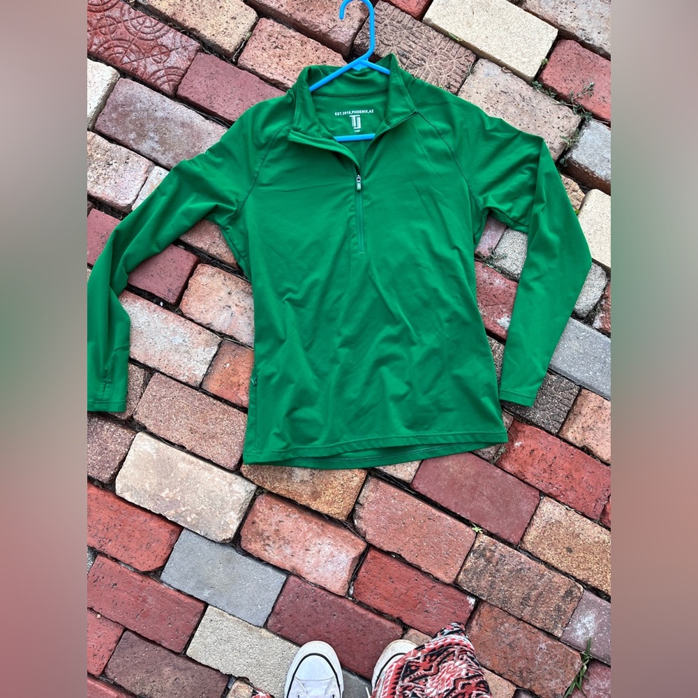 Green Athletic Long Sleeve Shirt